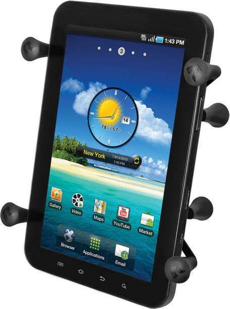 Uchwyt RAM Mount uniwersalny X-GRIP do małych tabletów z 1 calowągłowicą obrotową - RAM-HOL-UN8BU 1