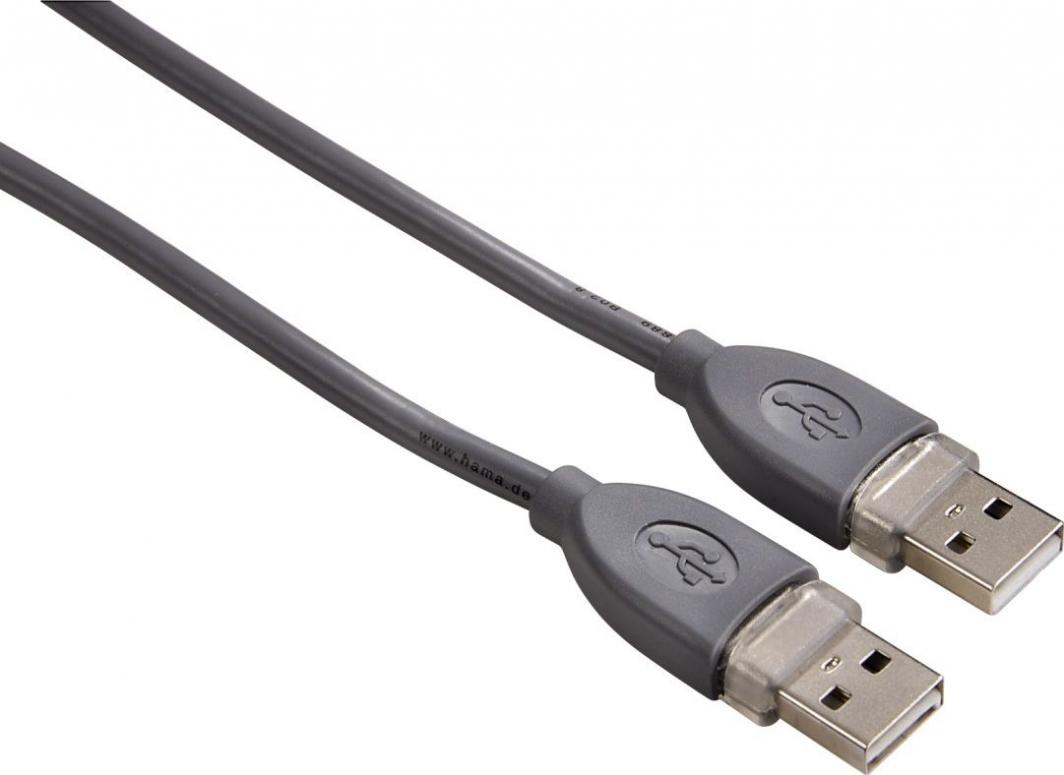 Kabel USB Hama USB-A - USB-A 1.8 m Czarny (00039664) 1