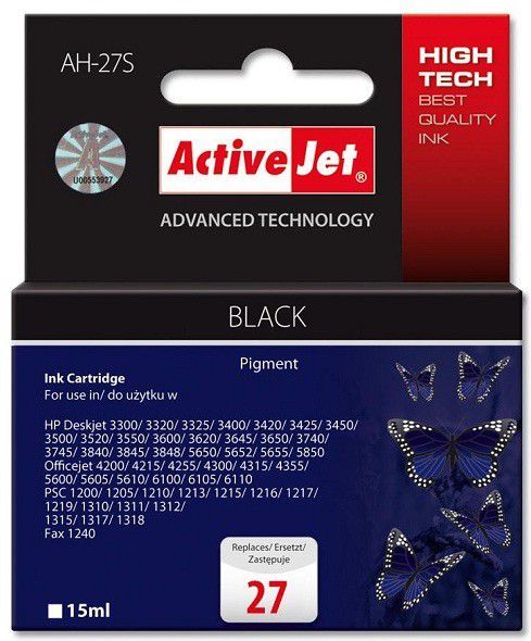 Tusz Activejet tusz AH-27S / C8727A nr 27 (black) 1