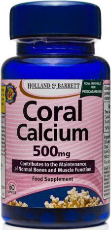 Holland & Barrett Wapń z Koralowca 500 mg dla Pescowegetarian 60 Kapsułek 1
