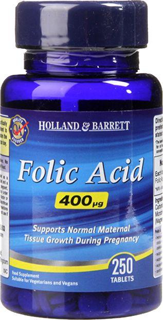 Holland & Barrett Kwas Foliowy 400 ug 250 tabl. 1