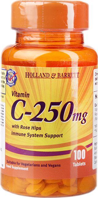 Holland & Barrett Witamina C 250 mg z Dziką Różą 100 tabl. 1