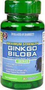 Holland & Barrett Produkt Wegański Maksymalna Siła Ginkgo Biloba 120 mg 30 Kapsułek 1
