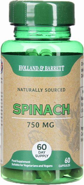 Holland & Barrett Szpinak 750 mg 60 Kapsułek (HB11465) 1