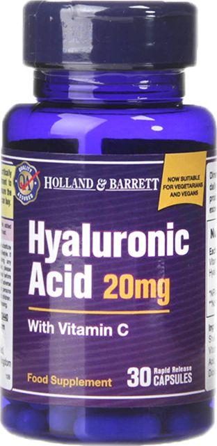 Holland & Barrett Kwas Hialuronowy z Witaminą C 20 mg 30 Kapsułek (HB13440) 1