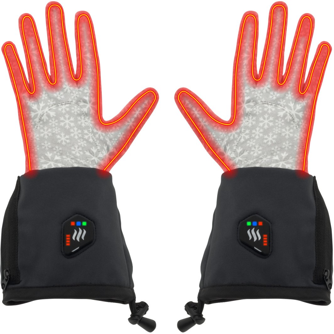Glovii Ogrzewane termoaktywne rękawiczki uniwersalne, L-XL jasnoszare 1