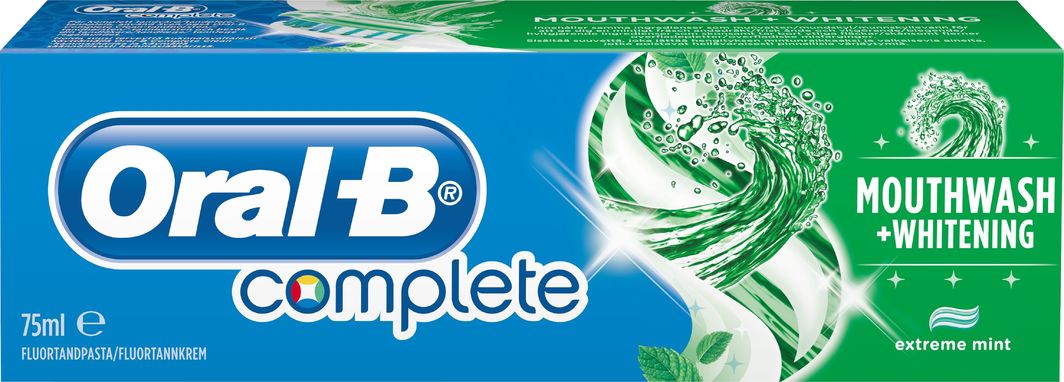 Oral-B Pasta do zębów Complete Mouthwash + Whitening 75ml 1