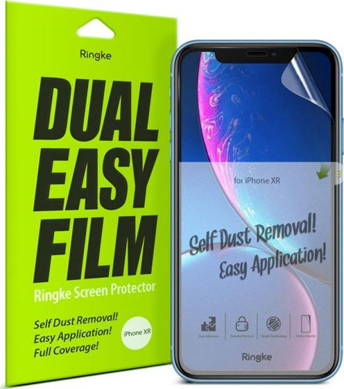 Ringke 2x Folia ochronna Ringke Dual easy film Apple iPhone XR uniwersalny 1