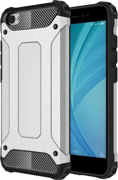 Hurtel Hybrid Armor pancerne hybrydowe etui pokrowiec Xiaomi Redmi Note 5A srebrny uniwersalny 1