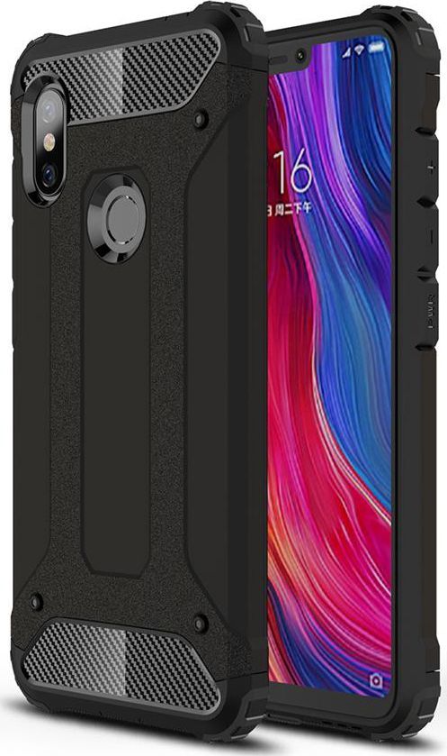 Hurtel Hybrid Armor pancerne hybrydowe etui pokrowiec Xiaomi Redmi Note 6 Pro czarny uniwersalny 1