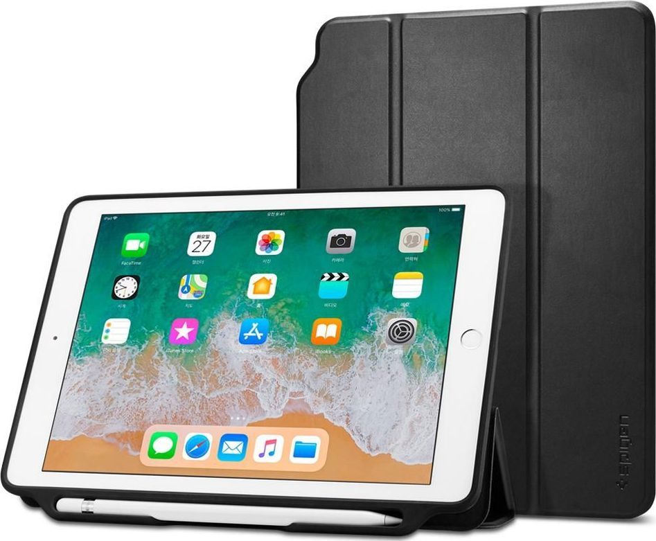 Etui na tablet Spigen Smart Fold 2 czarne iPad 9.7 2017/2018 1