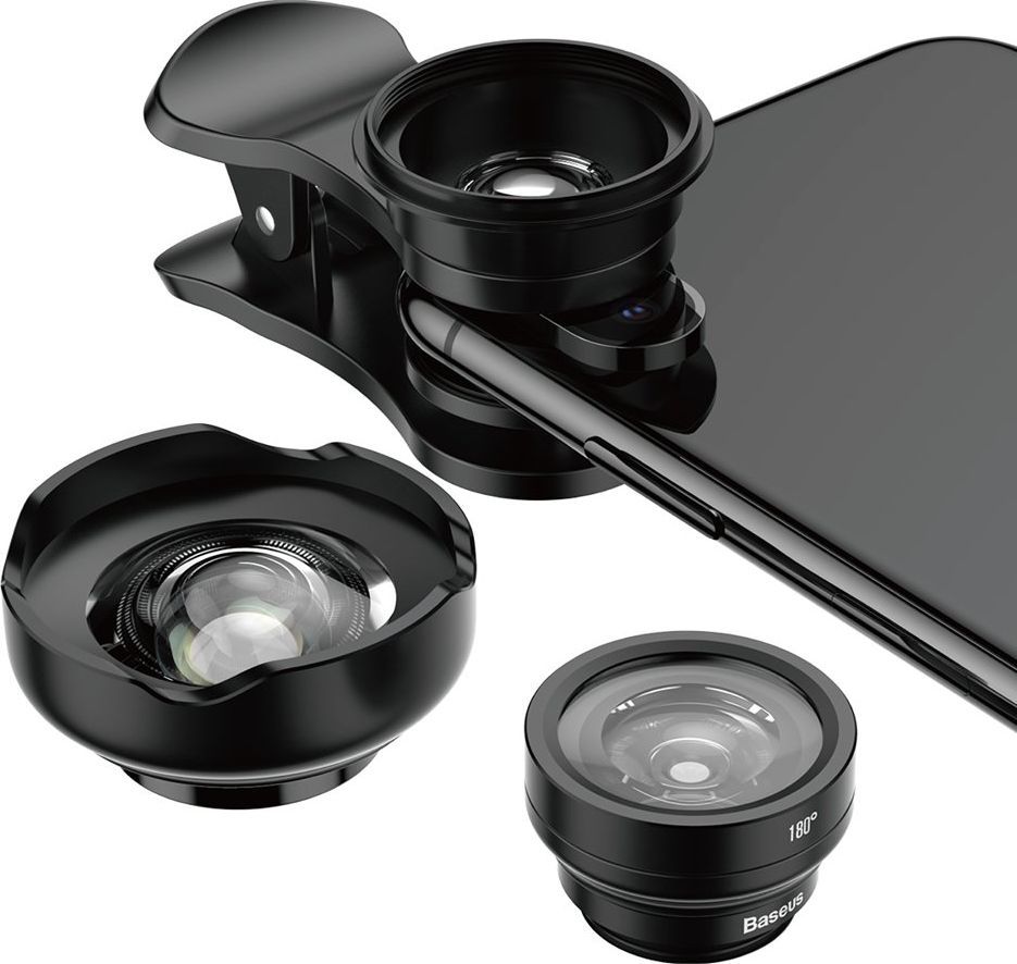 Baseus Baseus Short Videos Magic Camera - Professional - zestaw obiektywów do telefonu selfie (ACSXT-B01) czarny uniwersalny 1