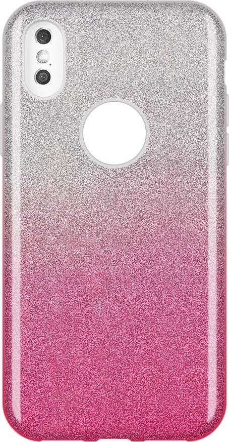 Wozinsky Glitter Case błyszczące etui pokrowiec z brokatem iPhone XS / X różowy uniwersalny 1