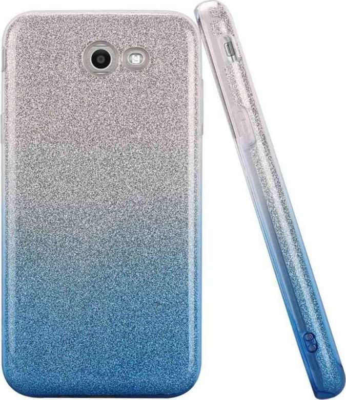 ETUI GLITTER HUAWEI P8 LITE SREBRNO-NIEBIESKIE uniwersalny 1