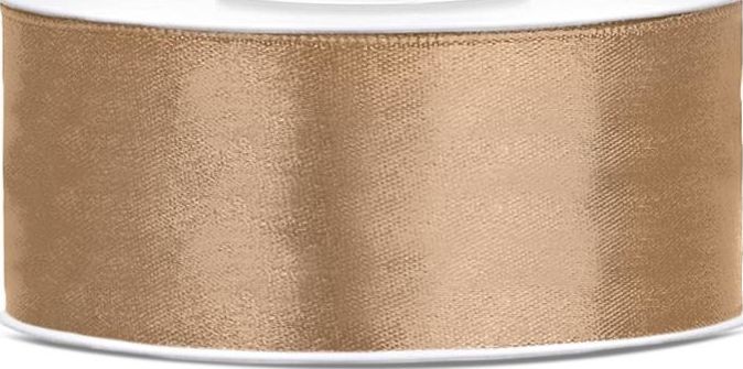 Party Deco Wstążka satynowa, jasnozłota, 25 mm x 25 m uniwersalny 1