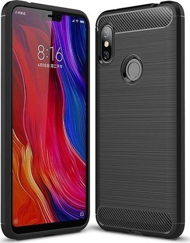 CASE ETUI CARBON LUX CZARNY XIAOMI REDMI NOTE 6 PRO standard 1