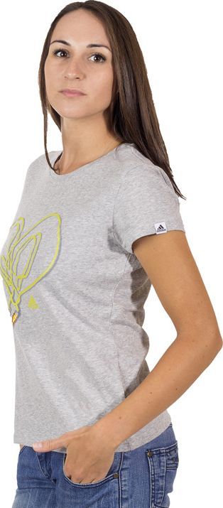 Adidas Koszulka damska Heart Tee Q12 szara r. S (F50797)