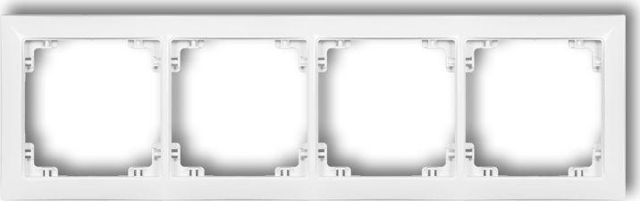 Karlik Ramka uniwersalna poczwórna z tworzywa Deco Soft biały mat (25DRSO-4) 1