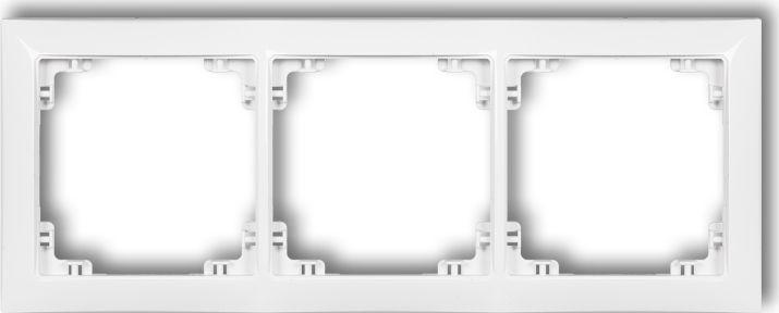 Karlik Ramka Deco Soft uniwersalna potrójna z tworzywa biała mat (25DRSO-3) 1