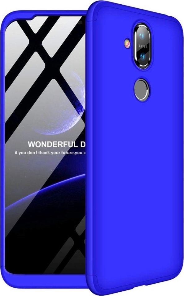 Hurtel 360 Protection etui na całą obudowę przód + tył Nokia 8.1 / Nokia X7 niebieski uniwersalny 1