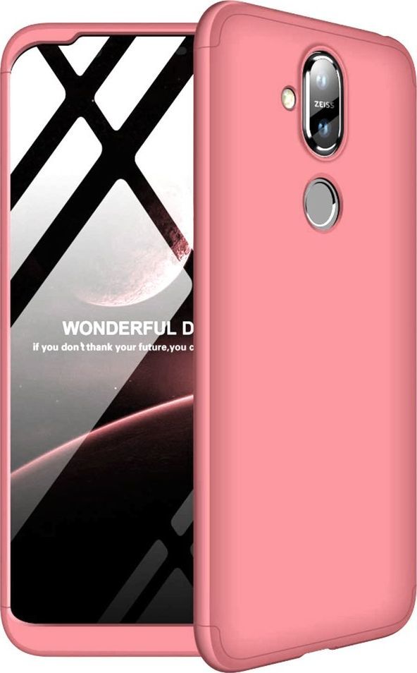 Hurtel 360 Protection etui na całą obudowę przód + tył Nokia 8.1 / Nokia X7 różowy uniwersalny 1