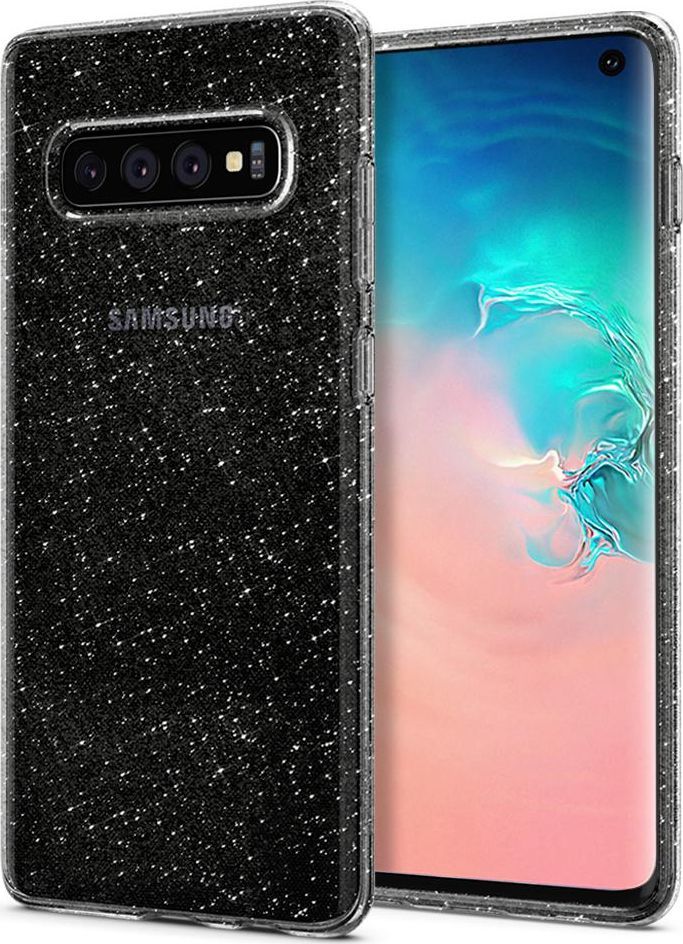 Spigen Nakładka Liquid Crystal Glitter do Samsung Galaxy S10 przezroczysta 1