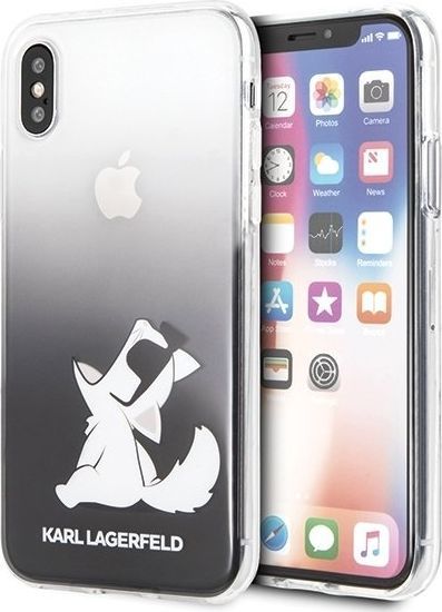 Karl Lagerfeld Karl Lagerfeld KLHCPXCFNRCBK iPhone X/Xs hardcase czarny/black Choupette Fun uniwersalny 1