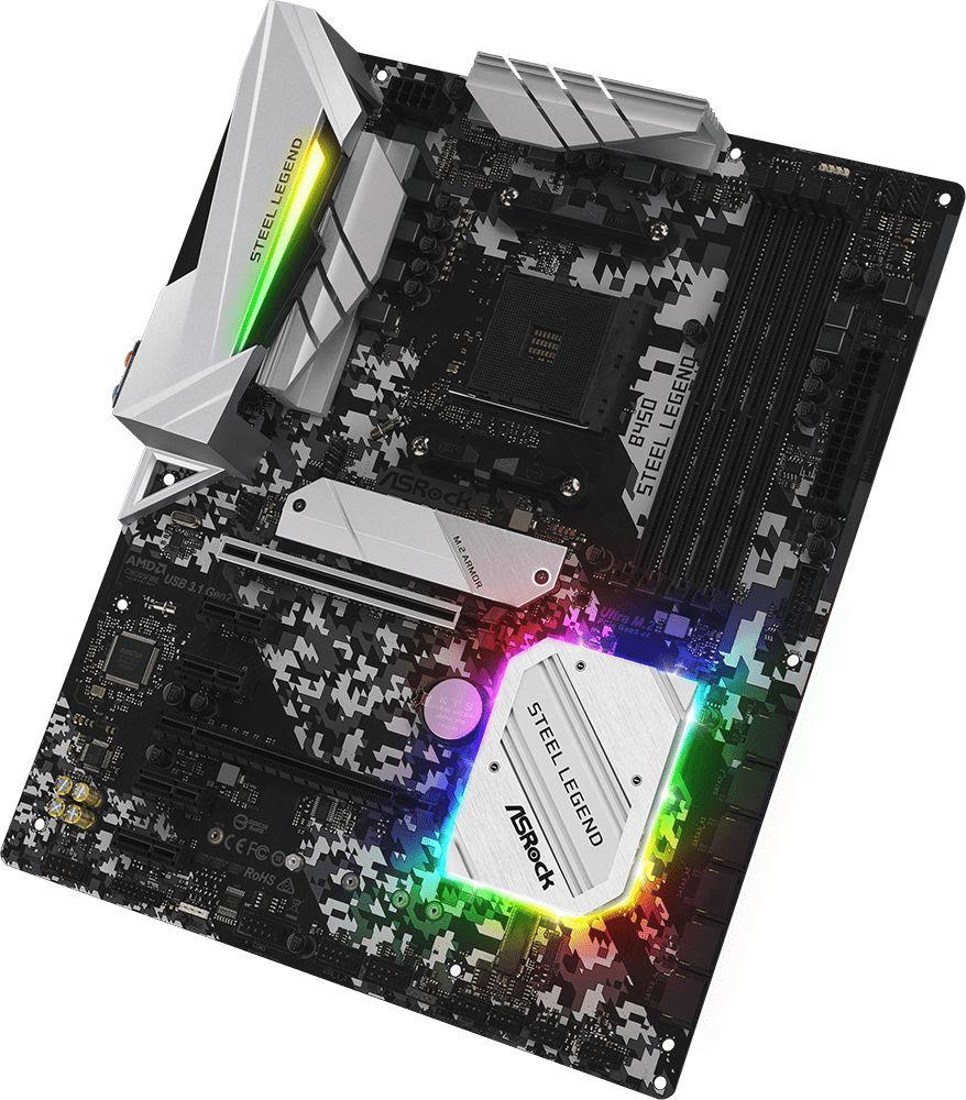 ASRock B450 STEEL LEGEND 　ryzen5付 ASRock > B450 Steel Legend