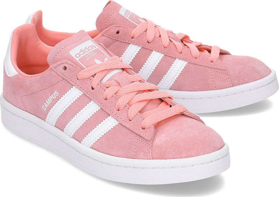 ADIDAS Originals – Sneakersy Campus ze skóry welurowej – Jasnoszary