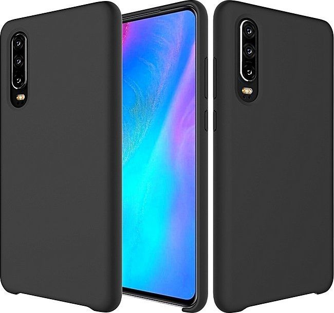 Hurtel Silicone Case elastyczne silikonowe etui pokrowiec Huawei P30 Lite czarny uniwersalny 1