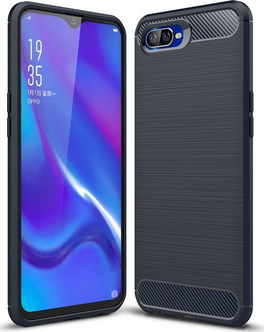 Hurtel Carbon Case elastyczne etui pokrowiec Oppo RX17 Neo niebieski uniwersalny 1