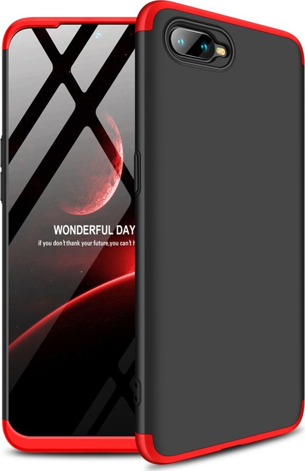 Hurtel 360 Protection etui na całą obudowę przód + tył Oppo RX17 Neo czarno-czerwony uniwersalny 1