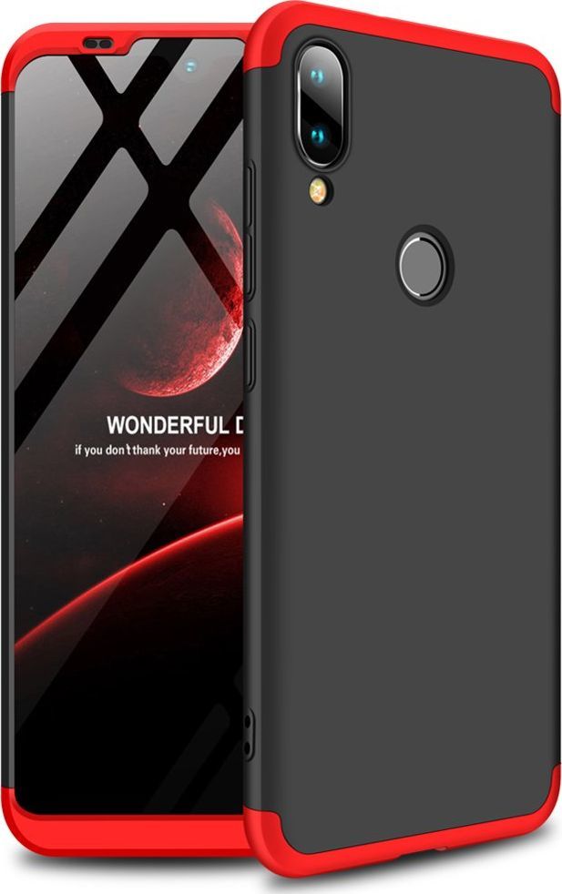 Hurtel 360 Protection etui na całą obudowę przód + tył Xiaomi Mi Play czarno-czerwony uniwersalny 1