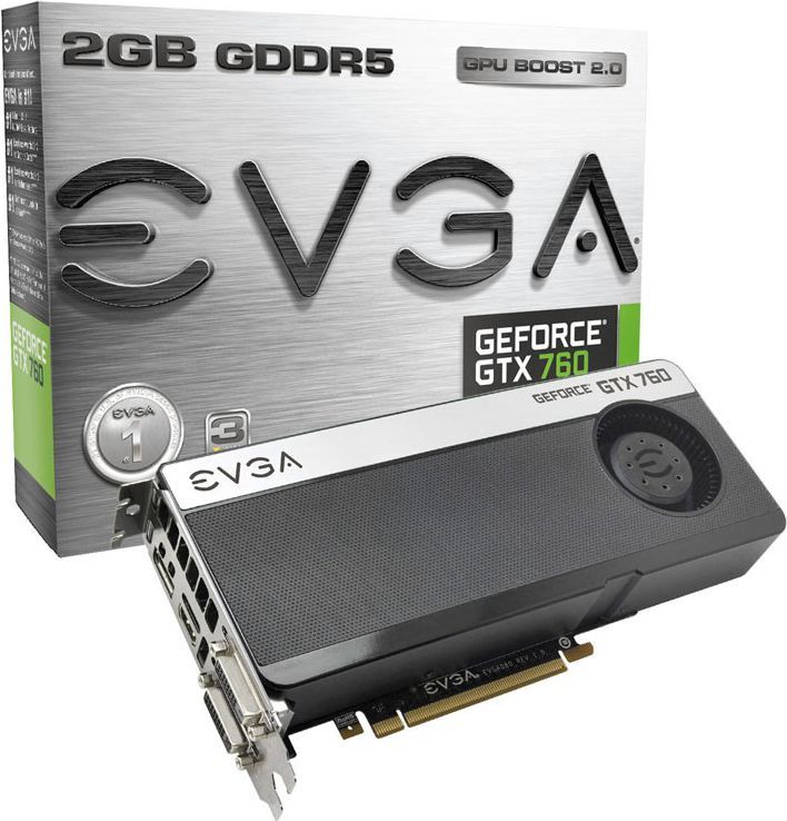 Karta graficzna EVGA GF GTX 760 2GB DDR5 PCI-E : 2X DVI HDMI DP IN (02G-P4-2760-KR) 1