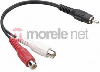 Kabel Thomson czarny (Adapter RCA  1X GNIAZDO - 1X WTYK, 0,2 M ( 1300530000 )) 1
