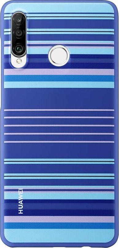 Huawei P30 Lite Plecki dekoracyjne TPU Niebieskie linie 1