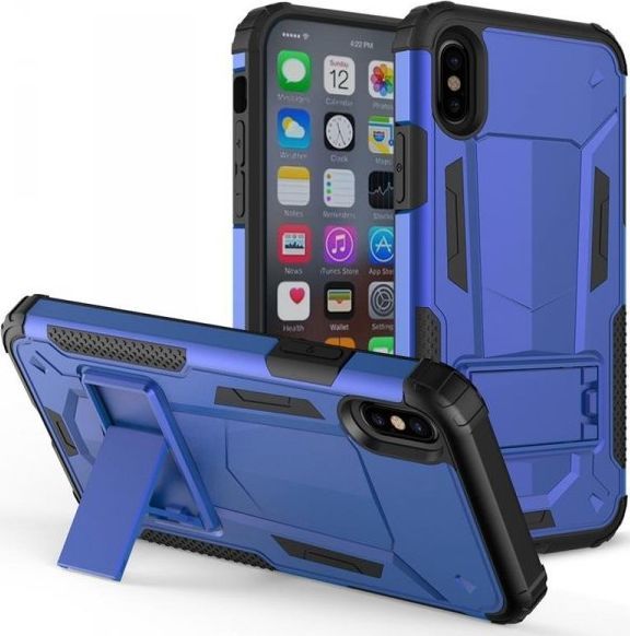 Zizo Zizo Hybrid Transformer Cover - Pancerne Etui Iphone X Z Podstawką (blue/black) 1