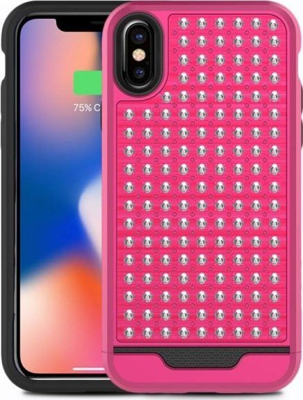 Zizo Zizo Star Diamond Hybrid Cover - Etui Iphone X (pink/black) 1