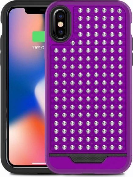 Zizo Zizo Star Diamond Hybrid Cover - Etui Iphone X (purple/black) 1