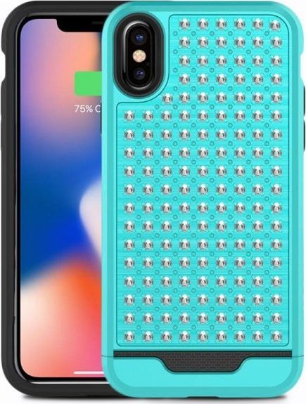 Zizo Zizo Star Diamond Hybrid Cover - Etui Iphone X (teal/black) 1