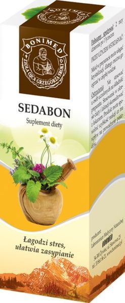 Bonimed Sedabon syrop łagodzi stres ułatwia zasypianie suplement diety 130g 1
