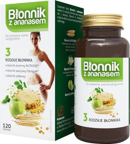Colfarm COLFARM_Błonnik z Ananasem 3 rodzaje błonnika suplement diety 120 tabletek 1