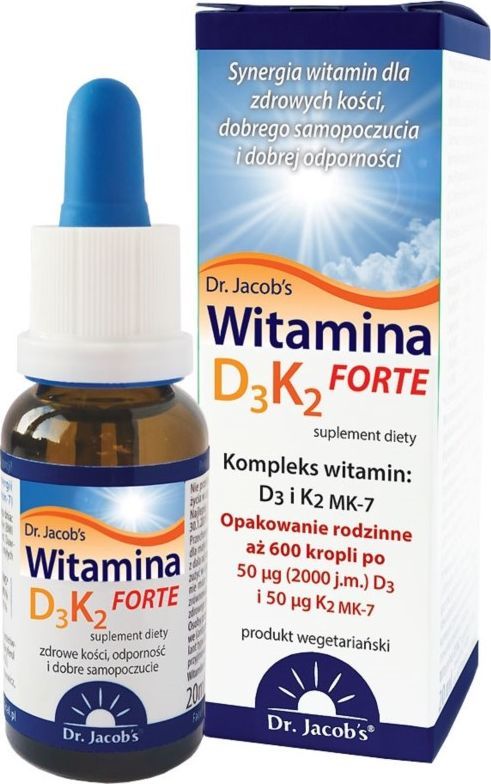 Dr.Jacob`s DR.JACOB'S_Witamina D3 K2 Forte suplement diety w kroplach 20ml 1