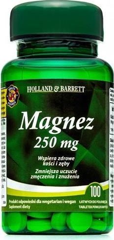 Holland & Barrett HOLLAND BARRETT_Magnez 250mg suplement diety 100 tabletek 1