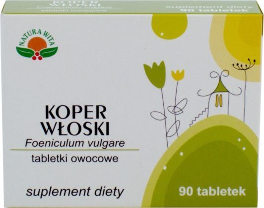 Natura Wita NATURA WITA_Tabletki Owocowe Koper Włoski suplement diety 90 tabletek 1