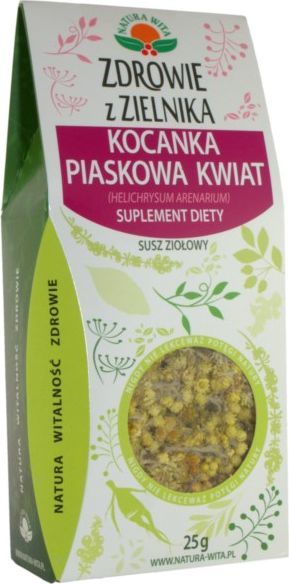 Natura Wita NATURA WITA_Zdrowie z Zielnika Kocanka Piaskowa Kwiat susz ziołowy suplement diety 25g 1