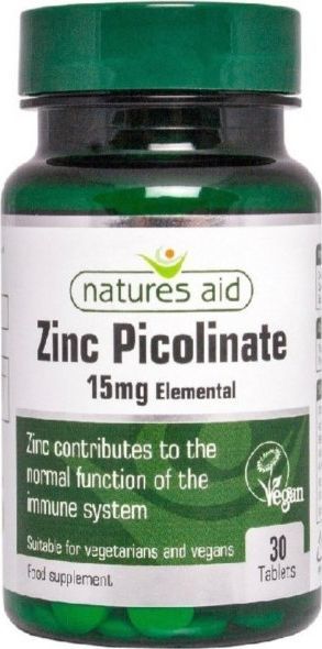 NATURES AID NATURES AID_Zinc Picolinate 15mg suplement diety 30 tabletek 1