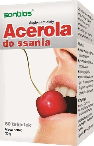 Sanbios SANBIOS_Acerola do ssania suplement diety 60 tabletek 1