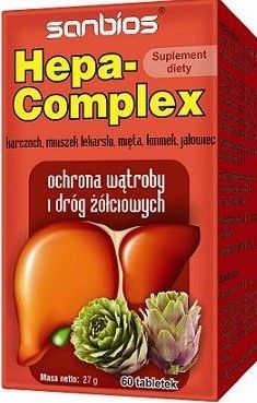Sanbios SANBIOS_Hepa-Complex ochrona wątroby i dróg żółciowych suplement diety 60 tabletek 1