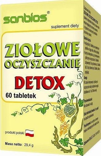 Sanbios SANBIOS_Ziołowe Oczyszczenie Detox suplement diety 60 tabletek 1